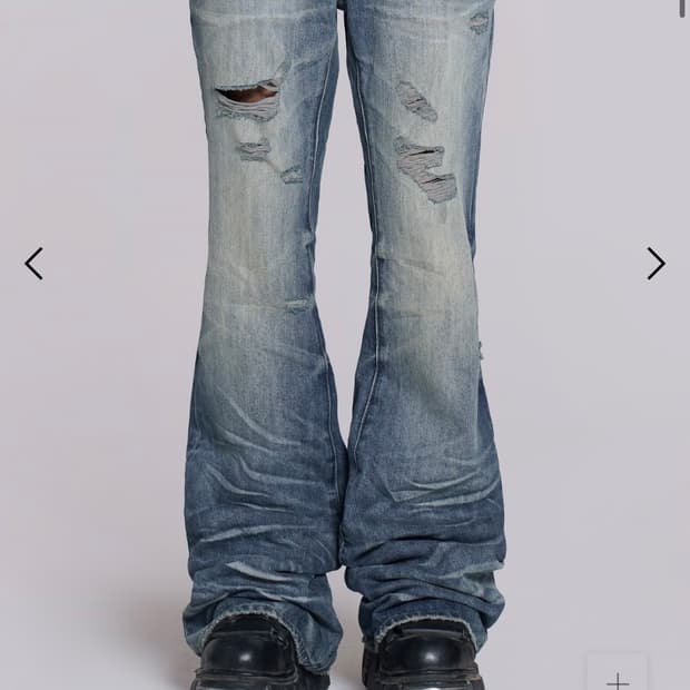 구함jadedlondon Mid BlueDistressedCreased