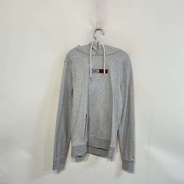 타미 진스 후드 티셔츠 M 상태최상 그레이
