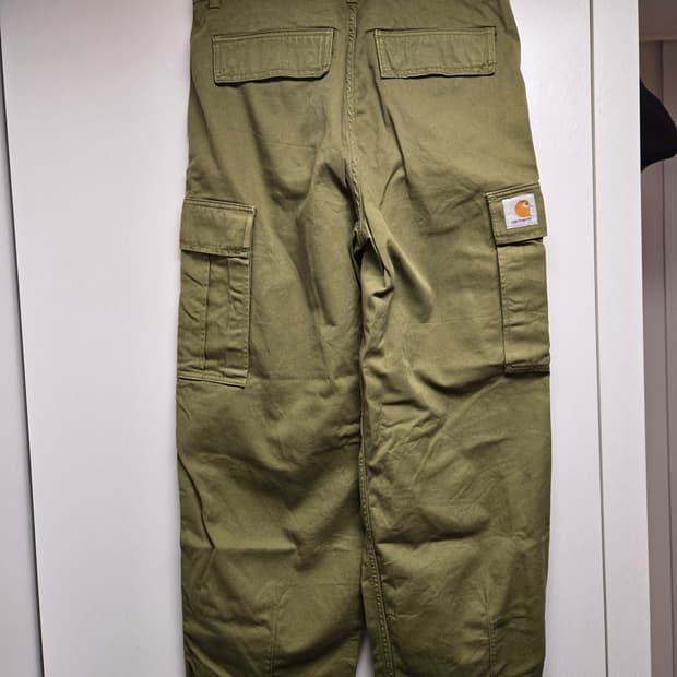 칼하트 WIP 콜 카고 팬츠 키위 가먼트 다이드 30