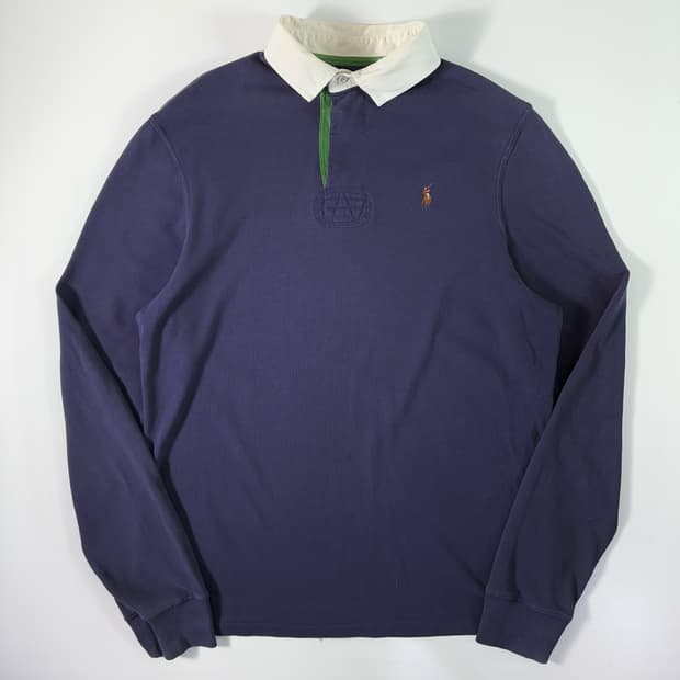 Polo  폴로 랄프로렌 자수 코튼 바이올렛 럭비티