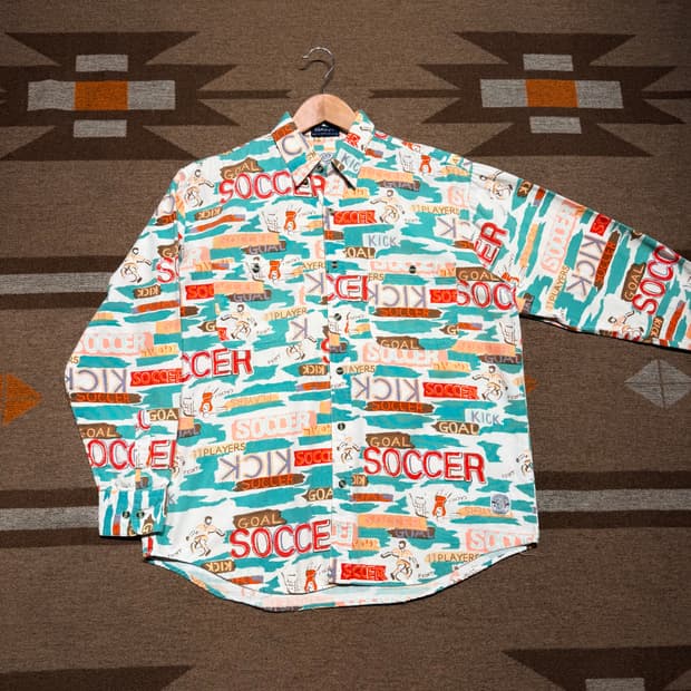 GANT 간트 00s 솔티독 풋볼 패턴 옥스포드 셔츠 M 100