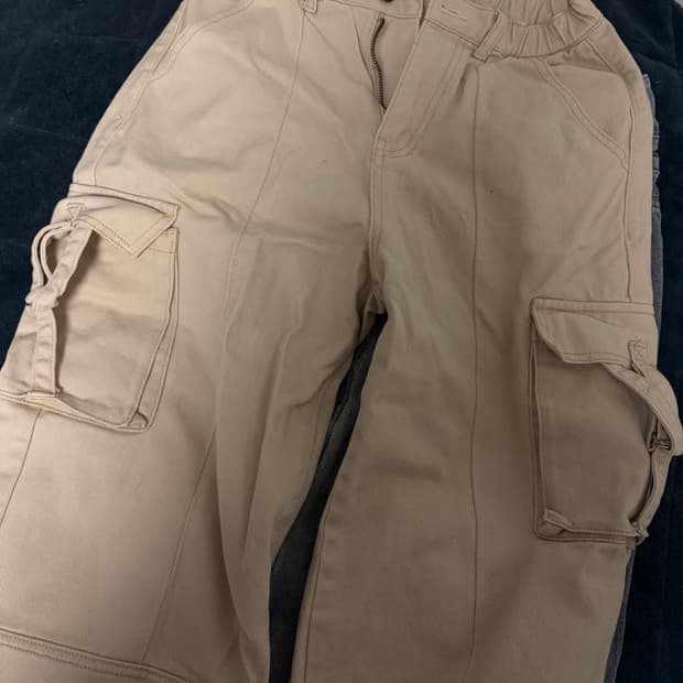 빈티지 베이지 청바지 