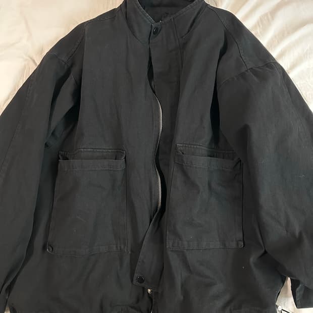 블랙 미디 야상