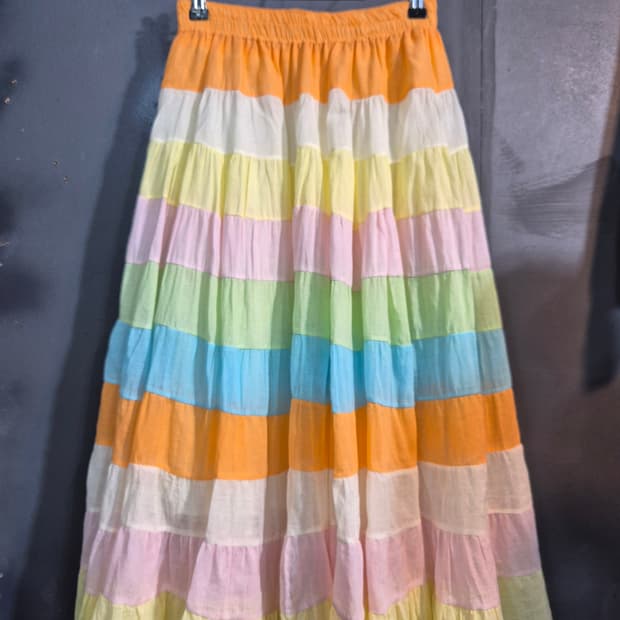 파스텔 캉캉 롱 스커트 55 66