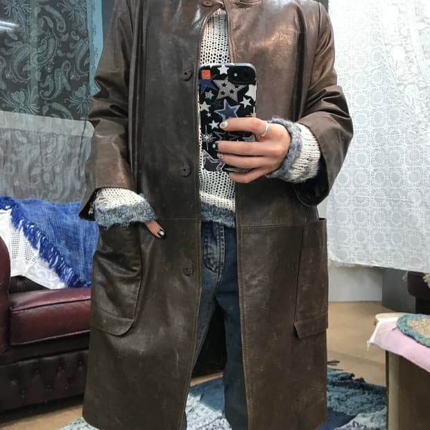 앤틀라인 양가죽 7부 카코트 