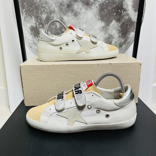 정품 37) 골든구스 연청 누벅 올드스쿨 스니커즈 235~240