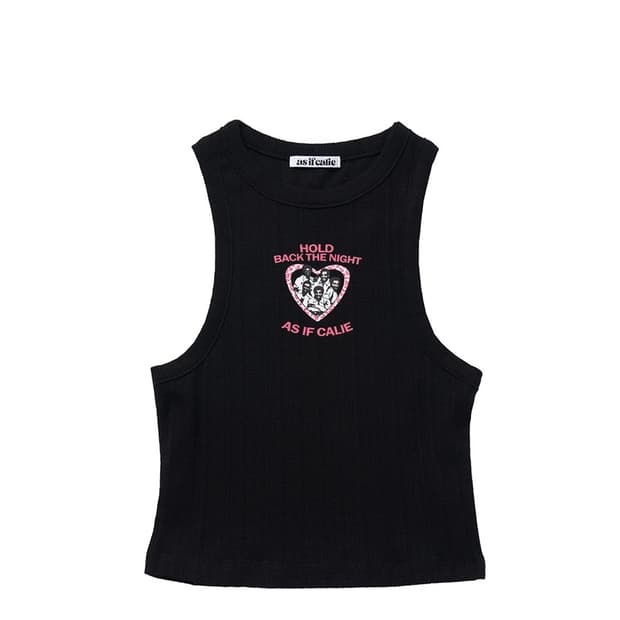 에즈이프캘리) 프린팅 크롭 나시