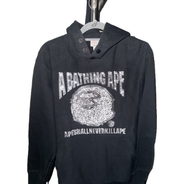에이프 aape 베이프 bape 블랙 후드 S