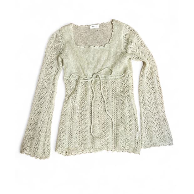 Vintage Glitter Babydoll Top