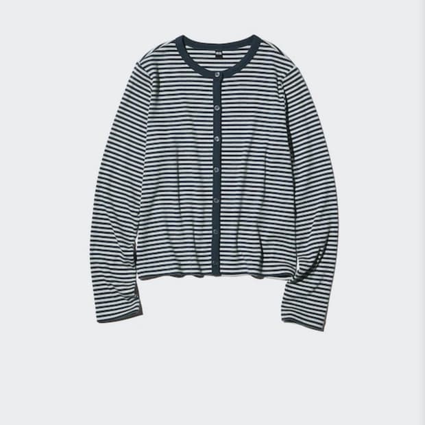 유니클로 소프트립 가디건 m