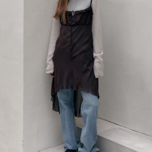 로우클래식 lc 레이어드 드레스 브라운 m