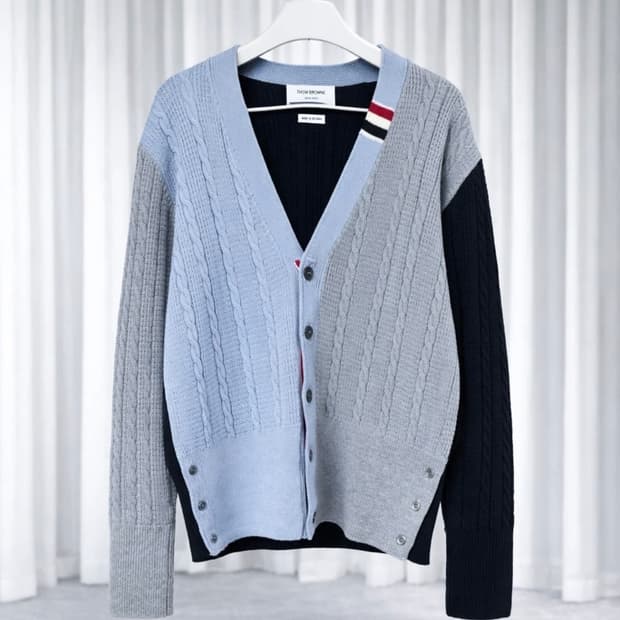 톰브라운 / 펀믹스 울 릴랙스 케이블 가디건 / 3