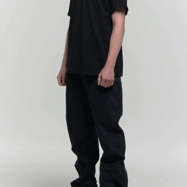 플라스틱프로덕트 앵클카고팬츠 블랙 L