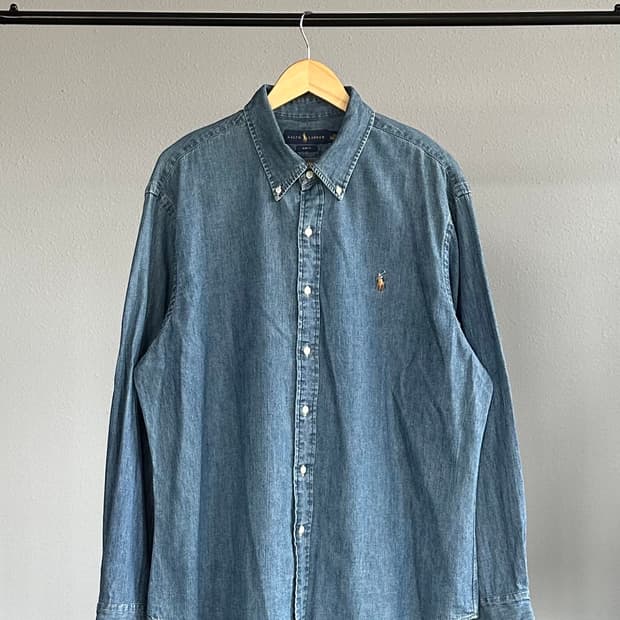 [2XL]폴로 랄프로렌 샴브레이 데님 셔츠  