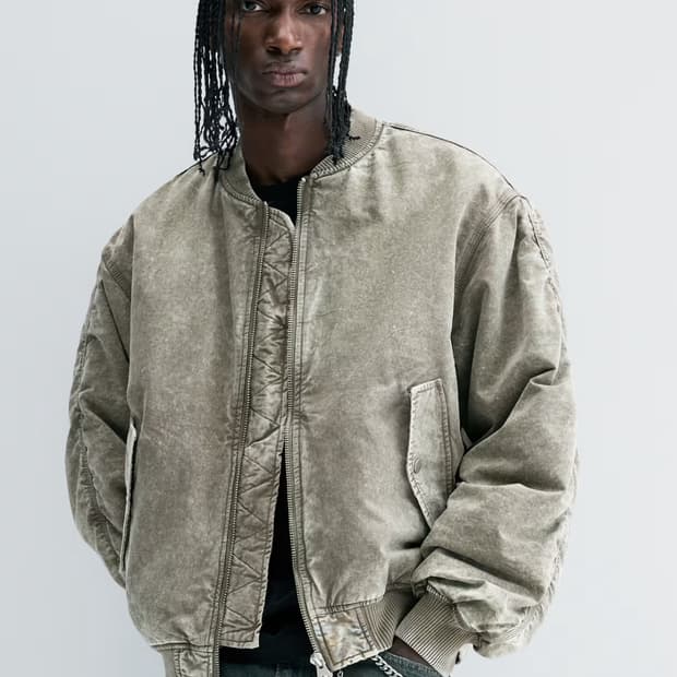 H&m 워시드 보머 재킷