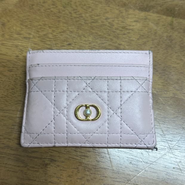 디올 졸리 프리지아 카드지갑 체리 블라썸 핑크