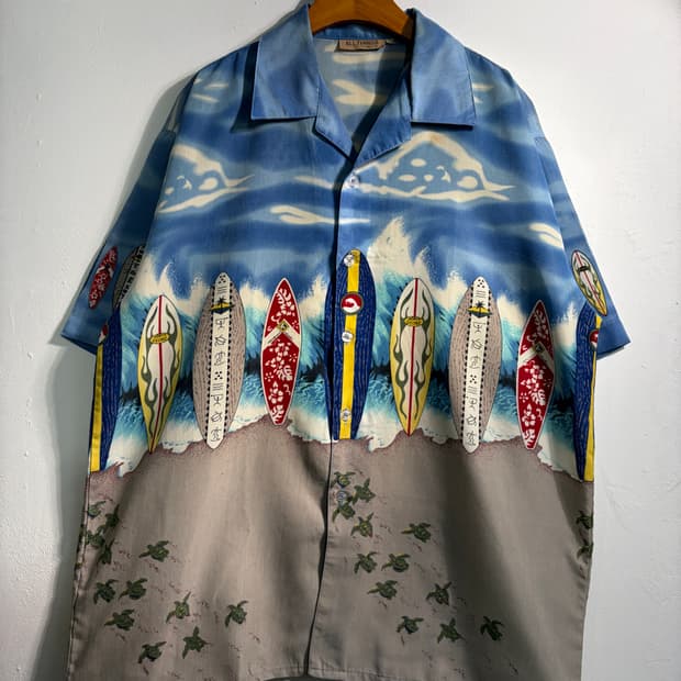 만원샵) 서핑 빈티지 반팔 셔츠  C269