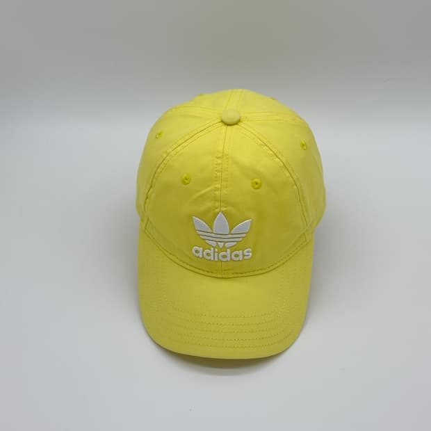 [F] 아디다스 로고 옐로우 볼캡 모자