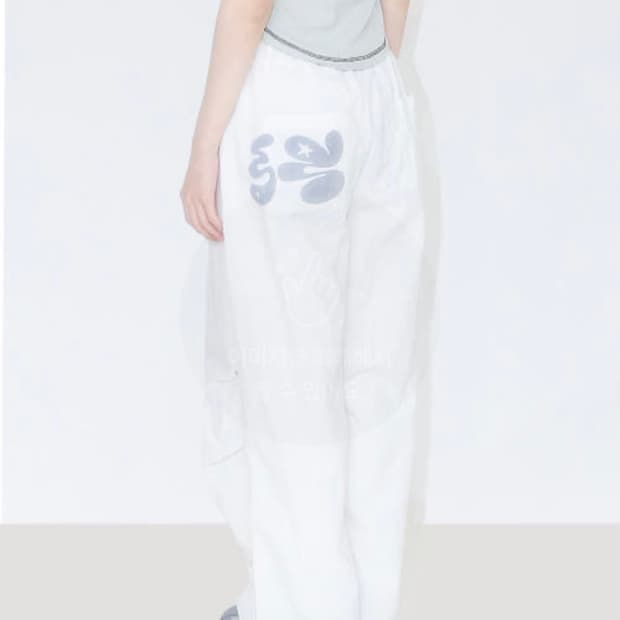 일리고 핀턱 와이드 팬츠 화이트