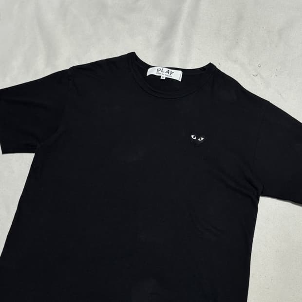 2XL 꼼데가르송 블랙 하트와펜 티셔츠