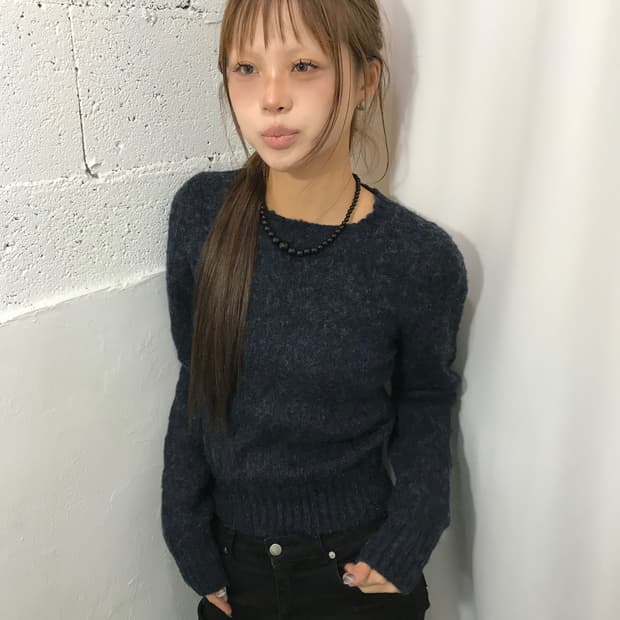 폴로 랄프로렌 네이비 울 니트 