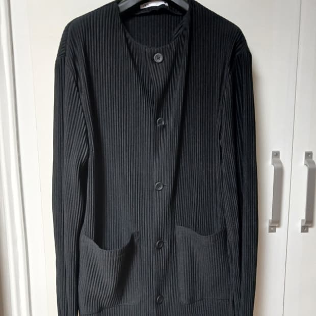 자라 블랙 플리츠 가디건 m