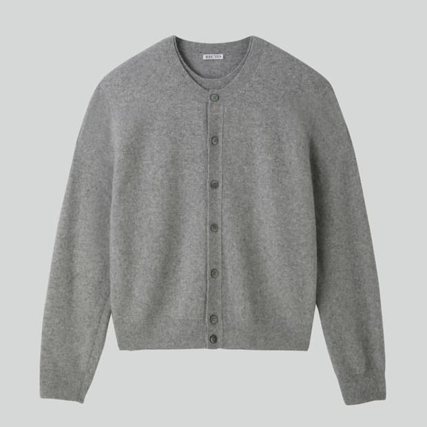 [S] 렉토 레이어드 가디건 멜란지 그레이