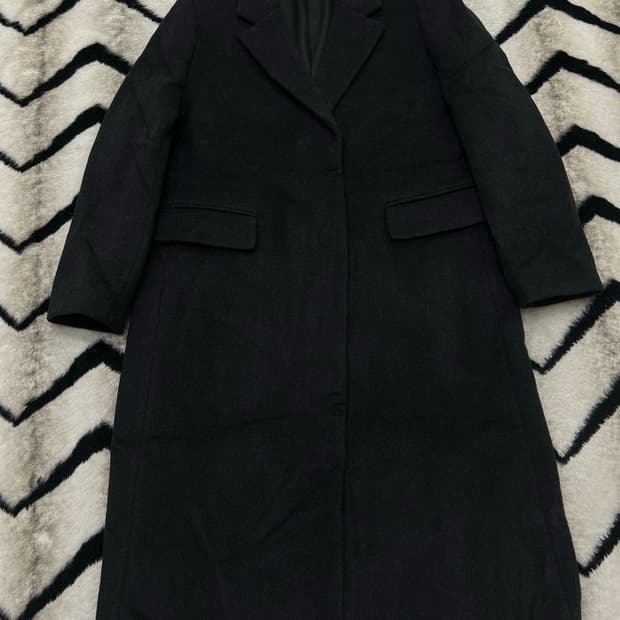 [여성L]무신사스탠다드 캐시미어 블렌드 체스터 롱코트/챠콜그레이