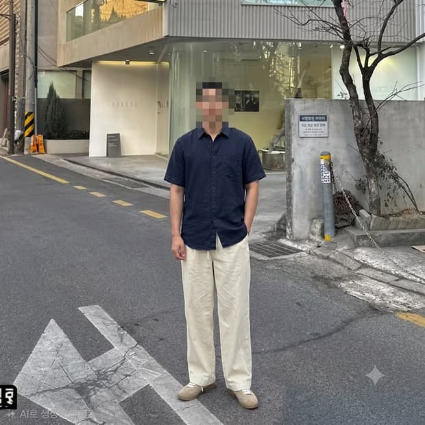 [만원샵)테이크이지 크림팬츠