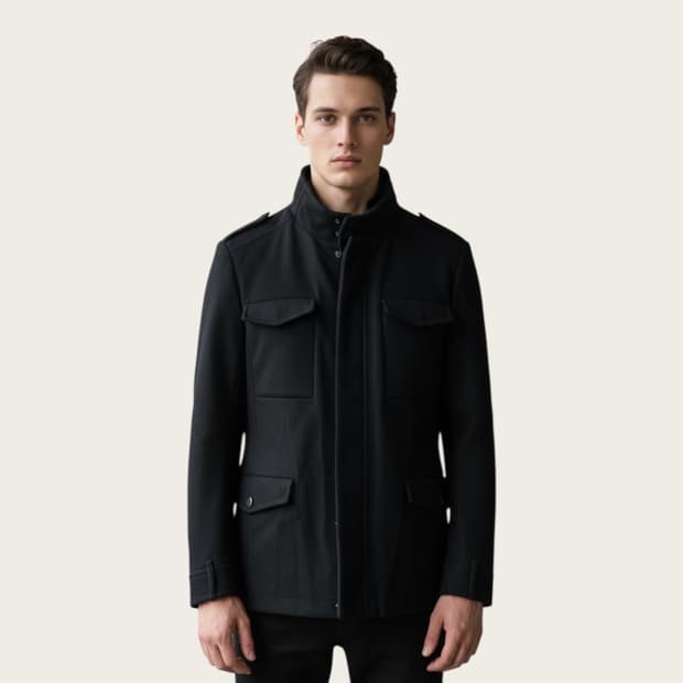 105~110/ 알레그리 플랩포켓 견장 패딩코트 자켓