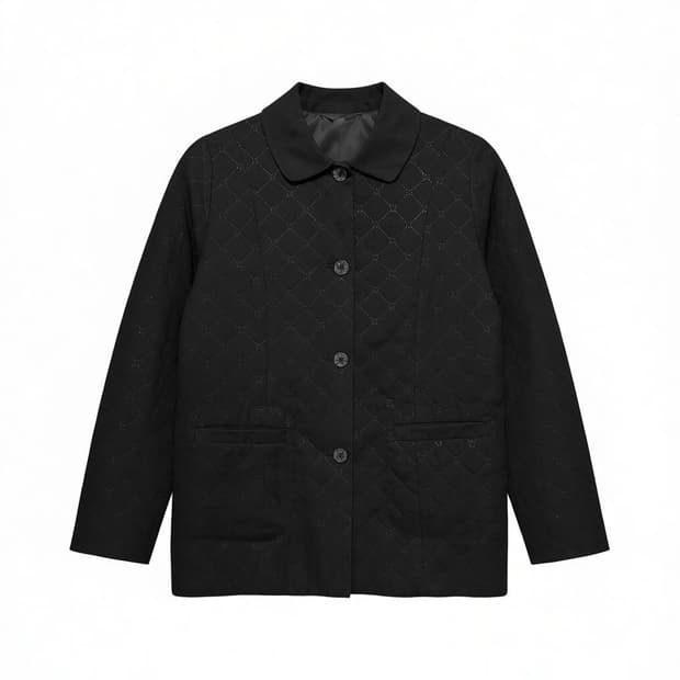MCM 엠씨엠 클래식 패턴 카라자켓 음각퀼팅 데드스탁 디테일 블랙