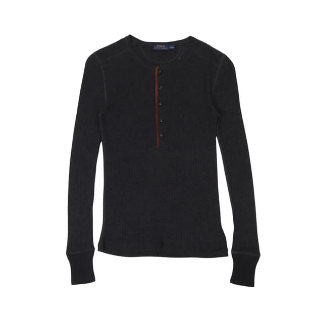 폴로 랄프로렌 버튼업 울 레이온 니트 롱슬리브
