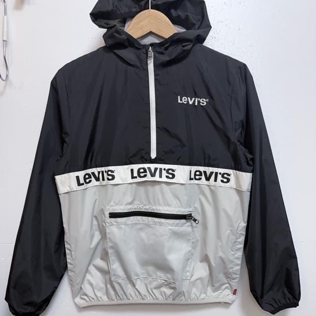 리바이스 로고 아노락 바람막이 스트릿 감성(12-13Y/XS여성)