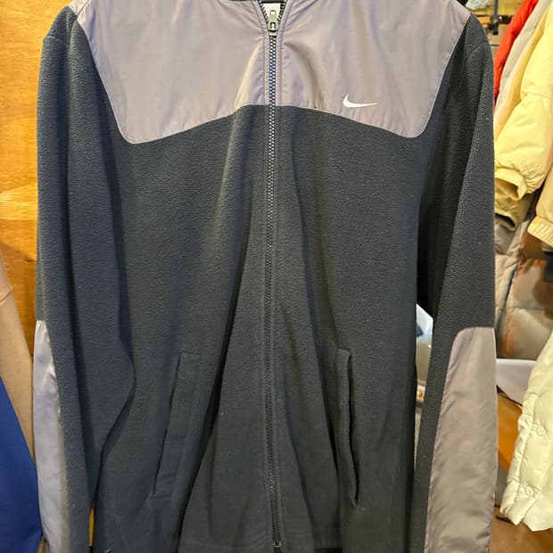 나이키 블랙 후리스 후드집업