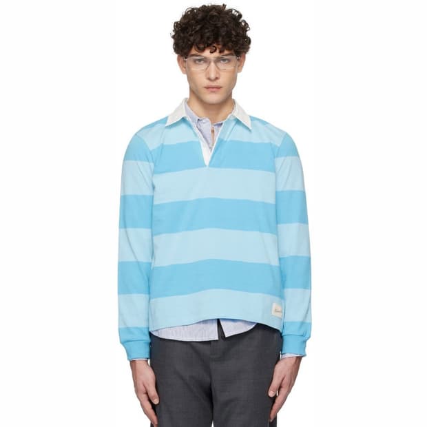 [XS,S,M]팔로마울 Susu 스트라이프 폴로 티셔츠/블루