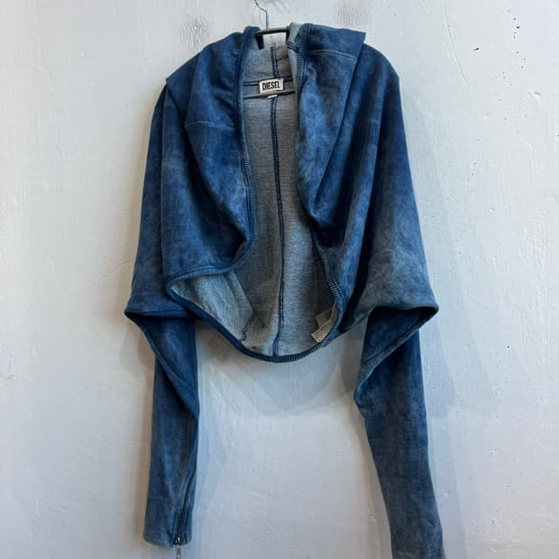 DIESEL 크롭 후드 볼레로 가디건
