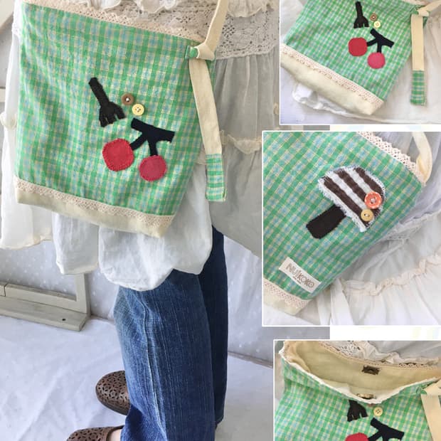 [HAND MADE] 핸드메이드 패치워크 미니 크로스백 모리걸