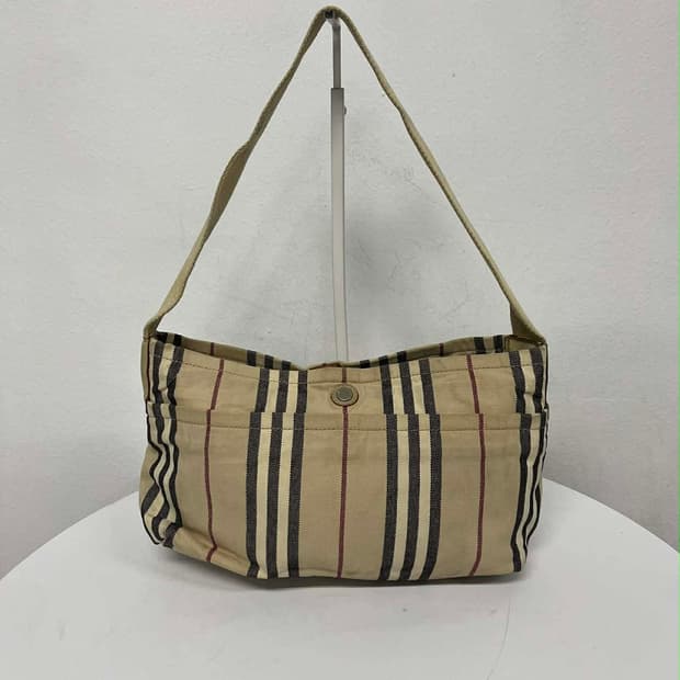 버버리 정품 노바체크 캔버스 숄더 토트백