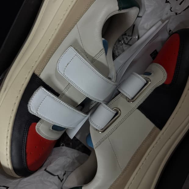 [43] 아크네 스튜디오 페리 누벅 벨크로 스니커즈 화이트 멀티