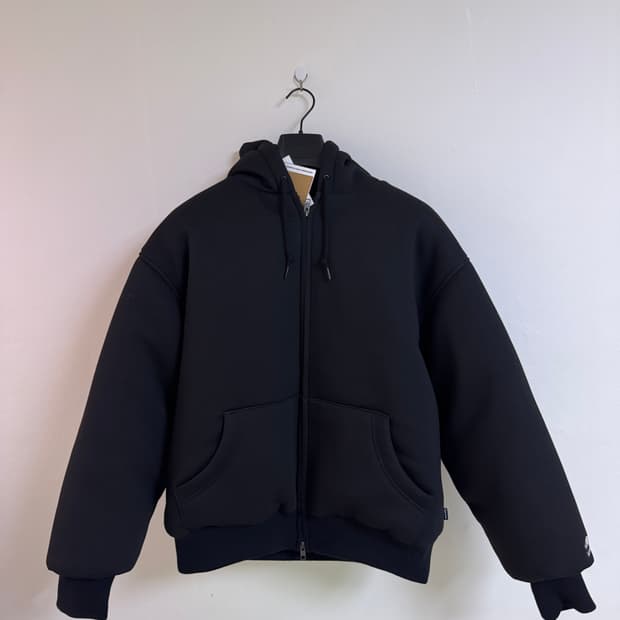 슈프림 노스페이스 다운 필드 집업 후드 패딩 블랙 m 새상품