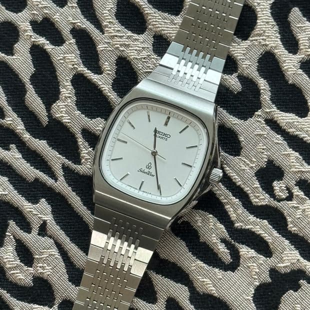 80s 빈티지 세이코 실버웨이브 쿼츠