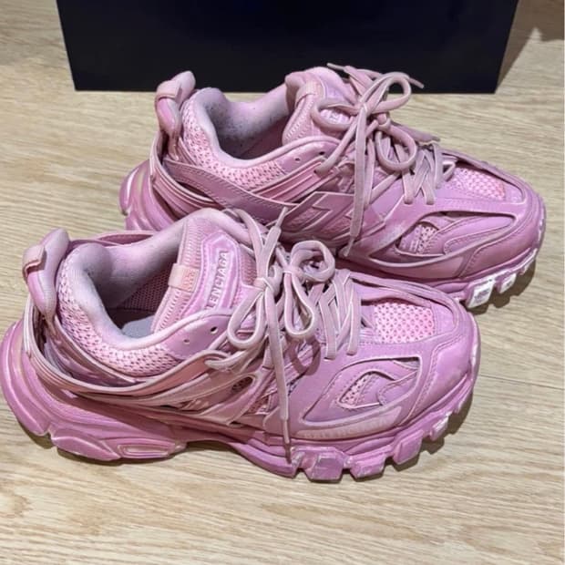 발렌시아가 트랙슈즈 37 핑크