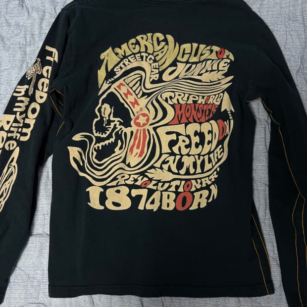 Bike indian printing long sleeve