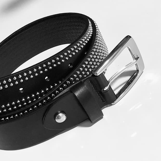 [리얼가죽] 나노 스터드 벨트
