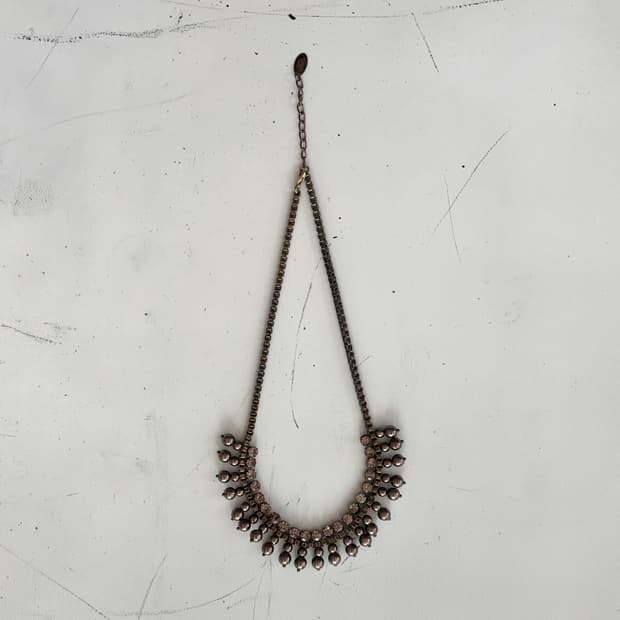 cubic circle stud necklace