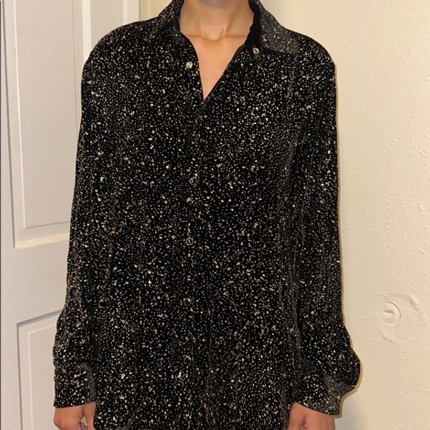 생로랑 글리터 셔츠