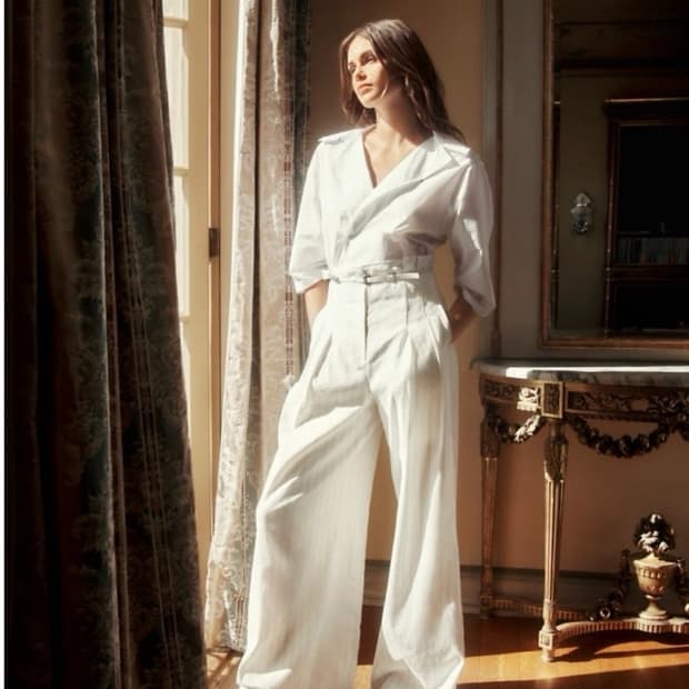 한섬 타임 2023 벨티드 와이드 슬랙스 64-94사이즈