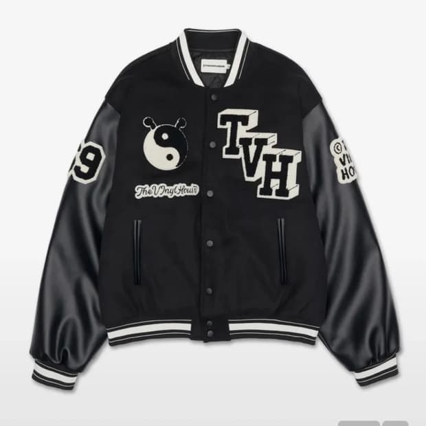 더바이닐하우스 바시티 자켓 블랙 s