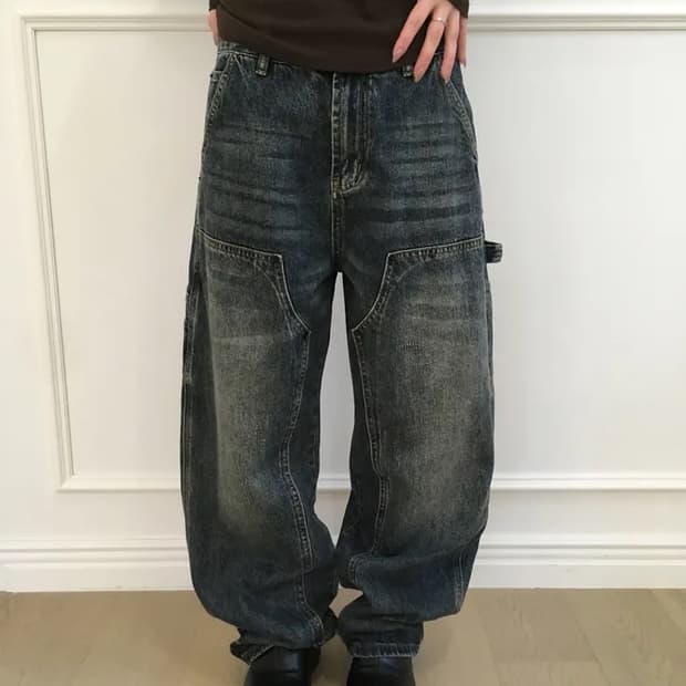새거)워크데님카펜더 팬츠 바지s 보헤미안서울 ootj 미스치프 코이세이오