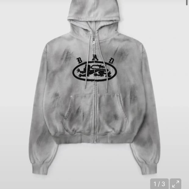 배드블러드 라이온 패치 후드 집업 m